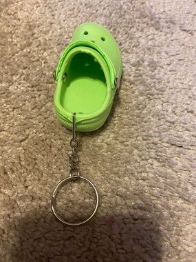 CROCS Kids Neon Green Mini Clog Keychain